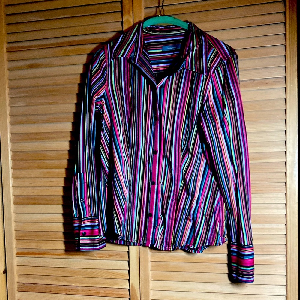 Striped Button-Down Liz Claiborne blouse